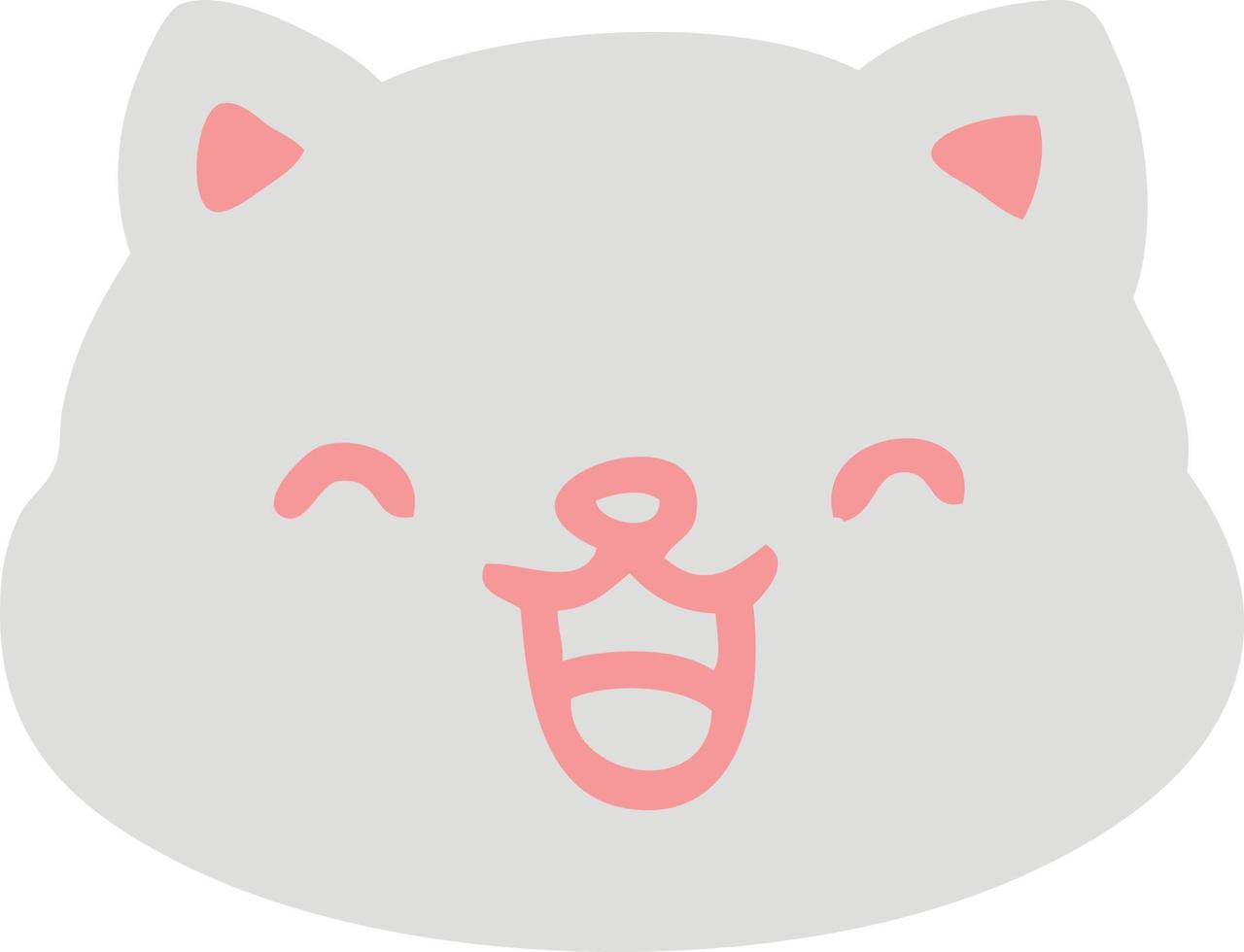 cat face sticking out tongue vector