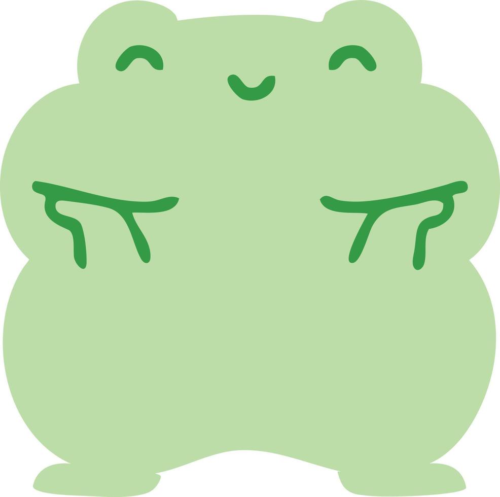 cute cartoon frog vector