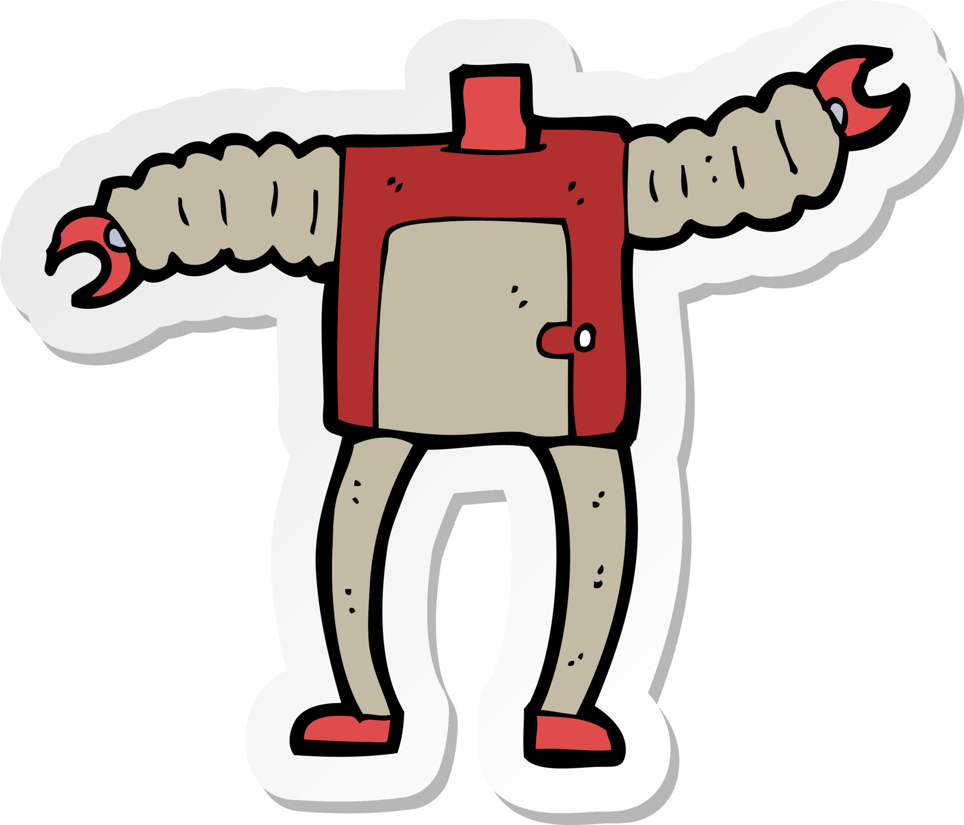 sticker of a cartoon robot body 8374338 Vector Art at Vecteezy sticker of a cartoon robot body 8374338 Vector Art at Vecteezy