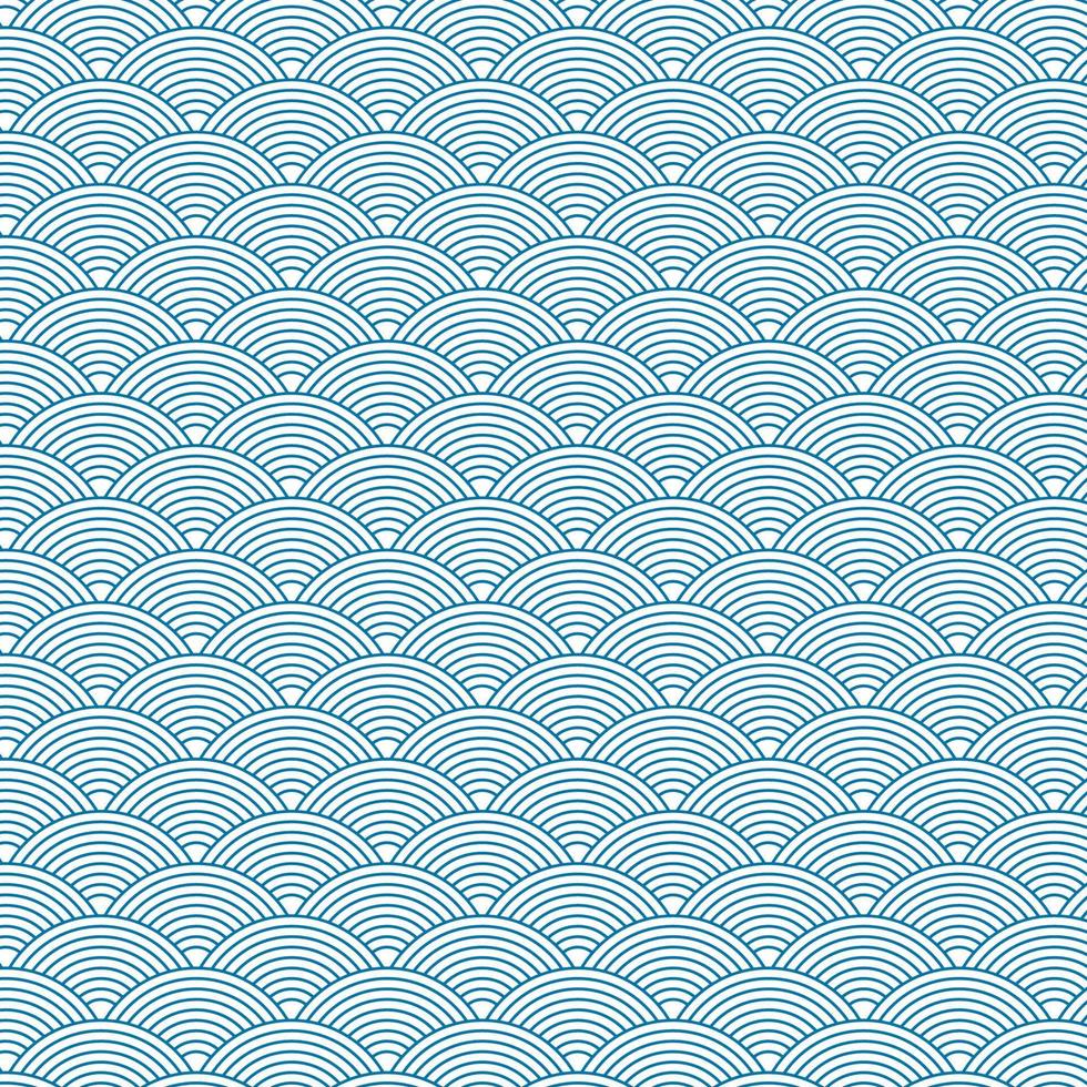 Abstract Japanese wave pattern design vector