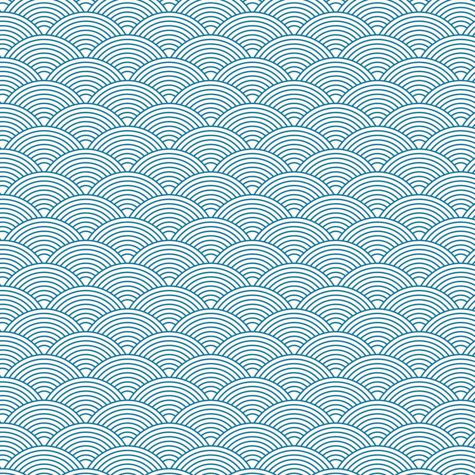 Abstract Japanese wave pattern design vector