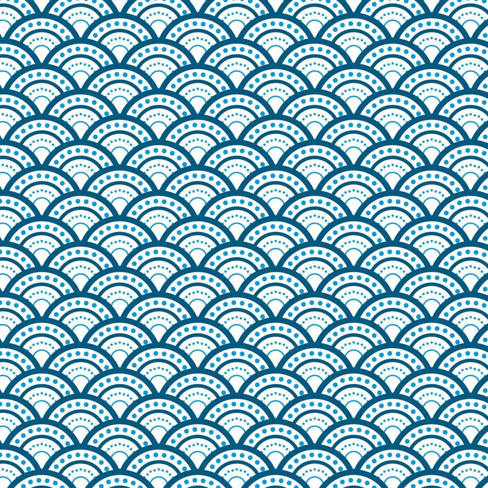japanese wave flat design background vector