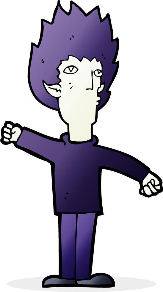 cartoon vampire man vector