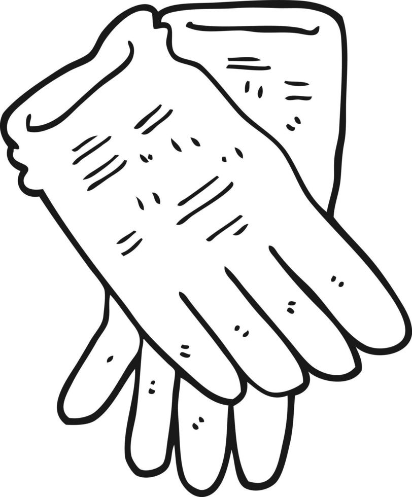 cartoon garden work gloves vector