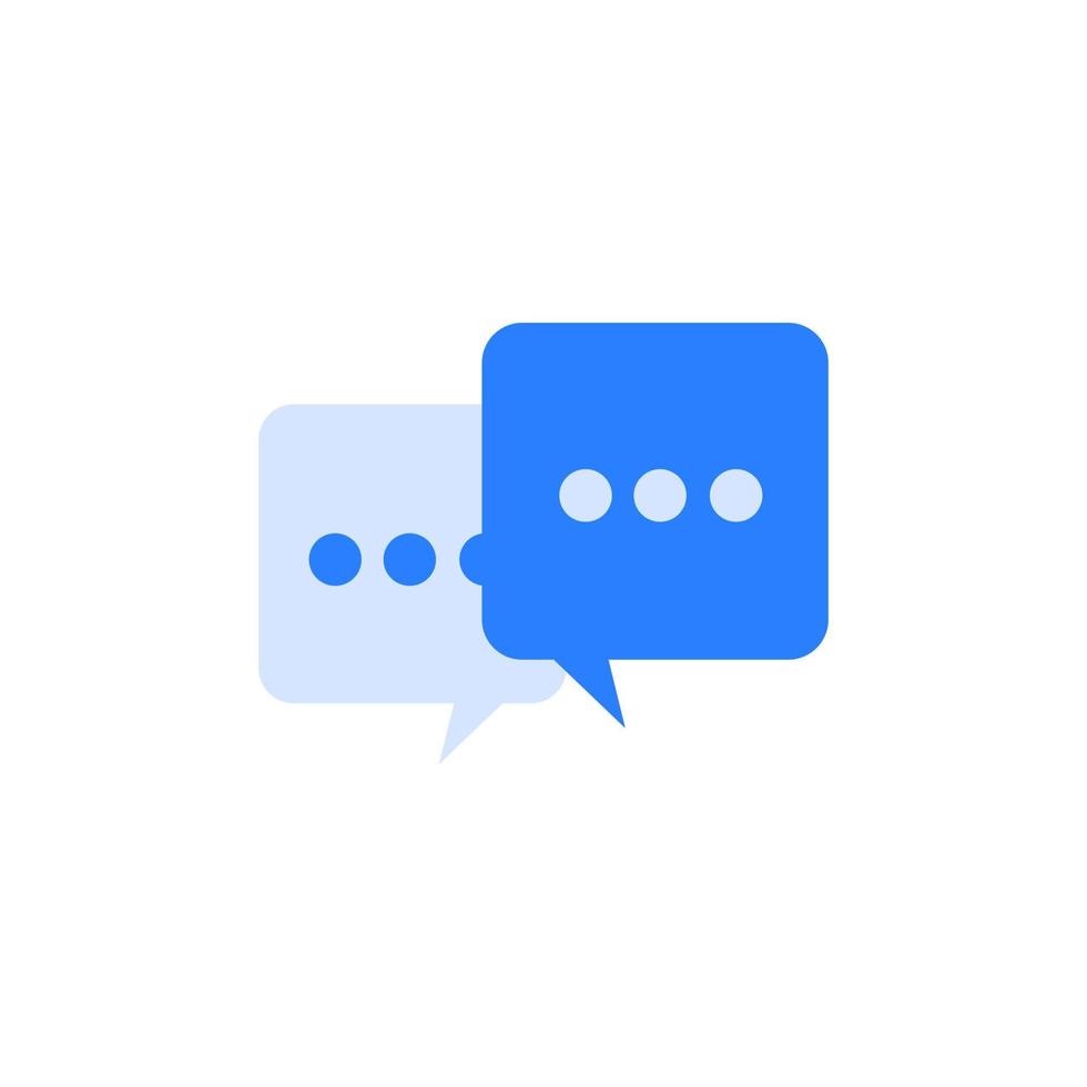 Speech Bubbles Set of Inverted Rectangle Distorted Circle and Square Blank Trendy Shapes - Blue Elements on White Dots Wallpaper Background - Vector Flat Graphic Design