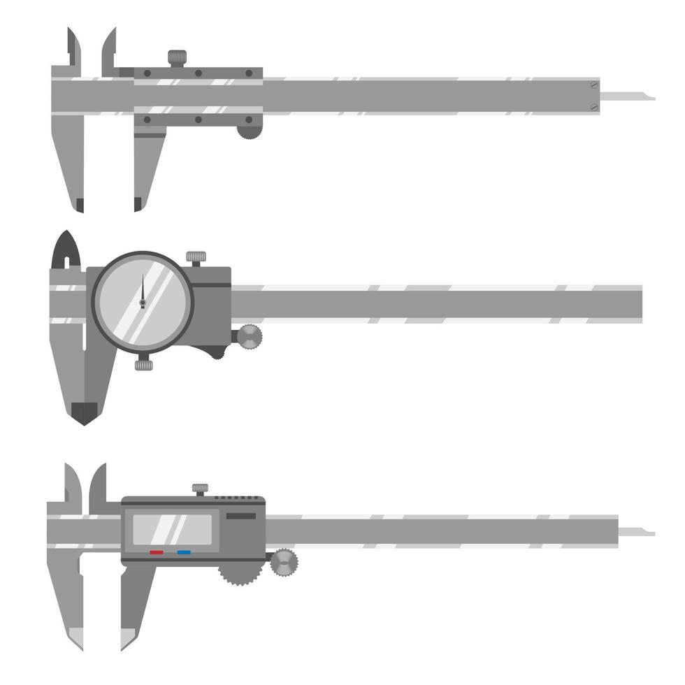 calibre vernier imagen vectorial para la medición vector