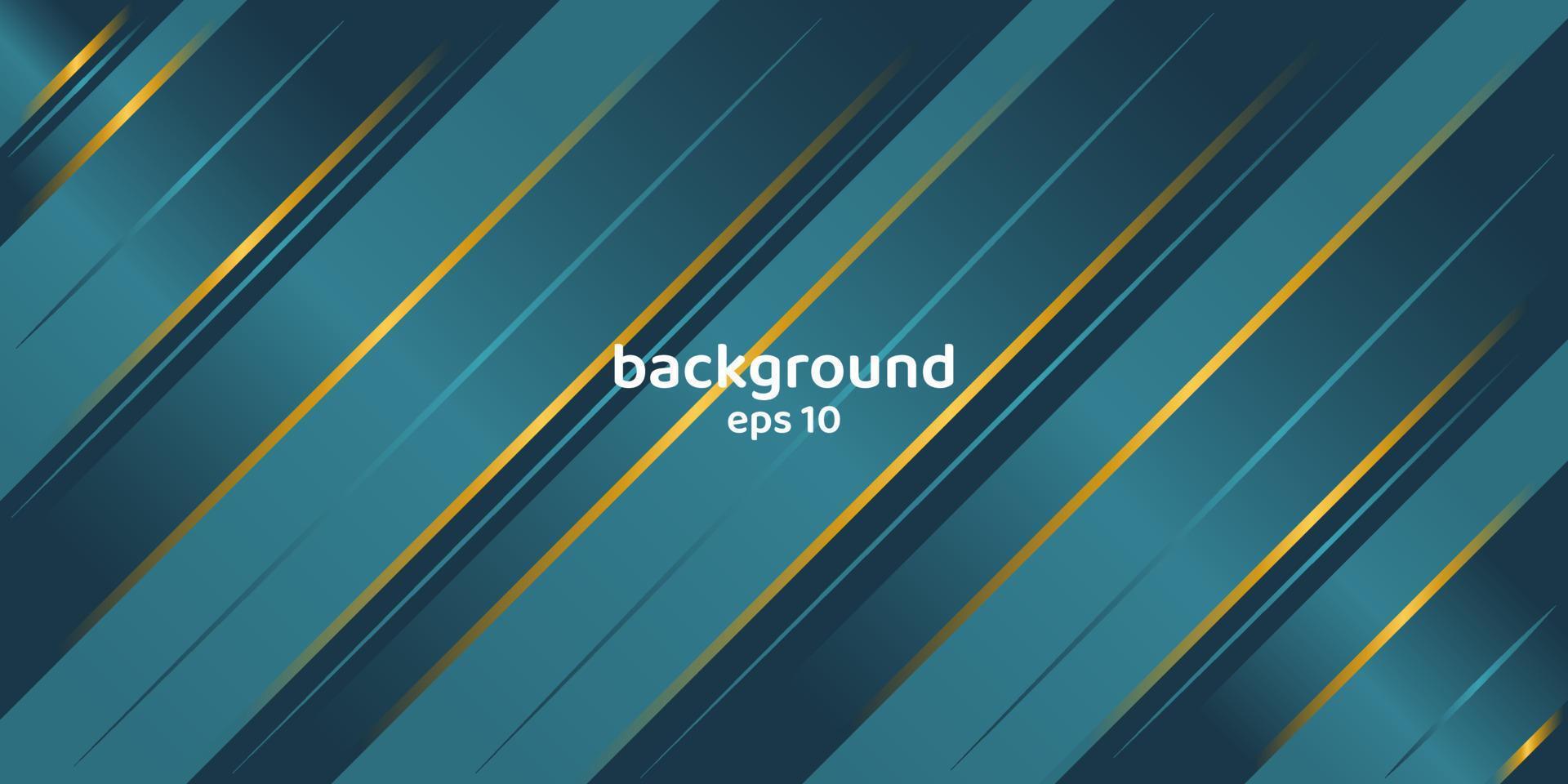 geometric background with blue gradient shapes, modern blue background with golden lines, modern background design suitable for templates, presentations, banners vector