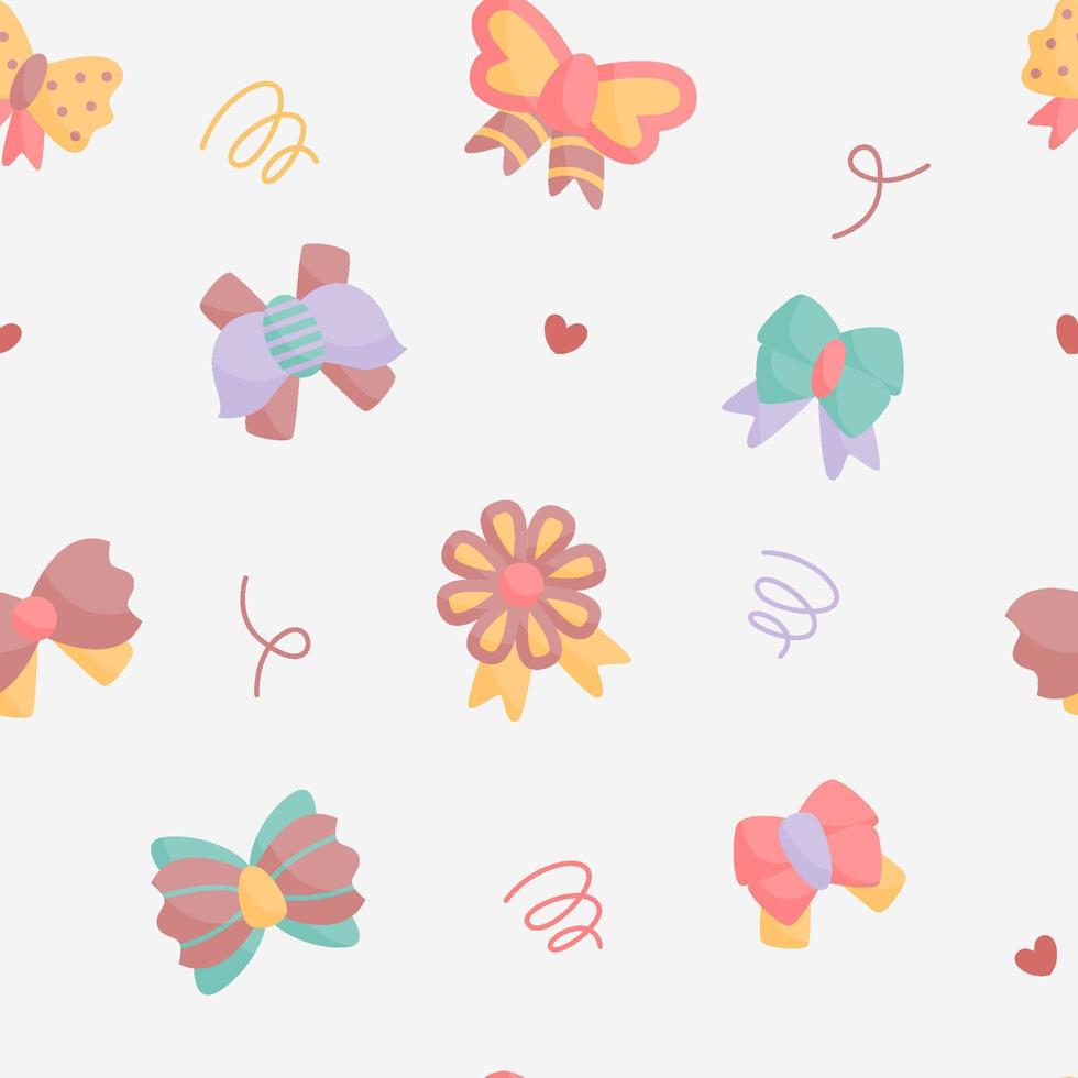 Cute Variant Ribbons Seamless Concept vector