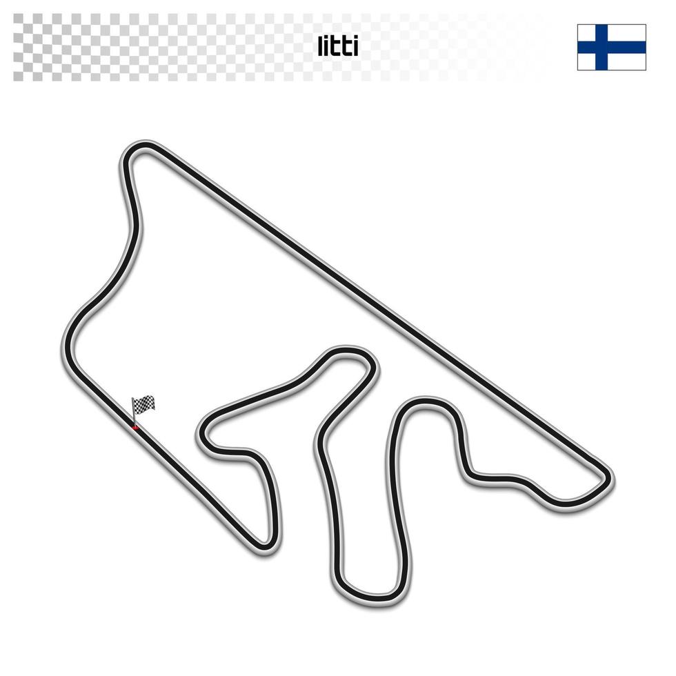 Grand prix race track for motorsport and autosport vector