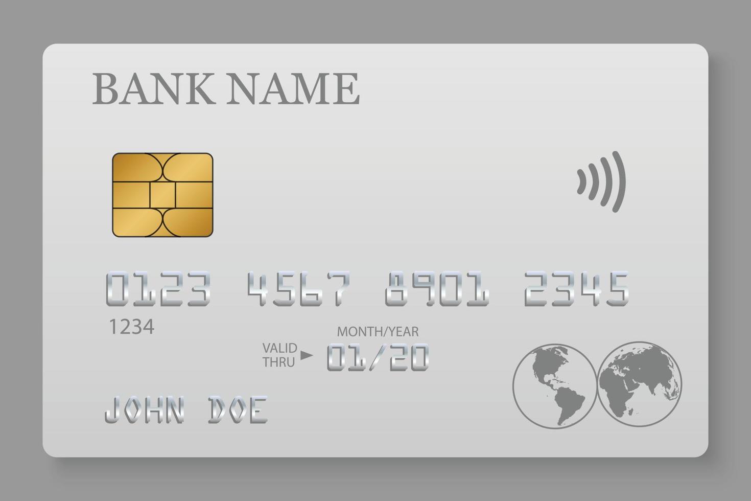 Credit Card realistic mockup vector