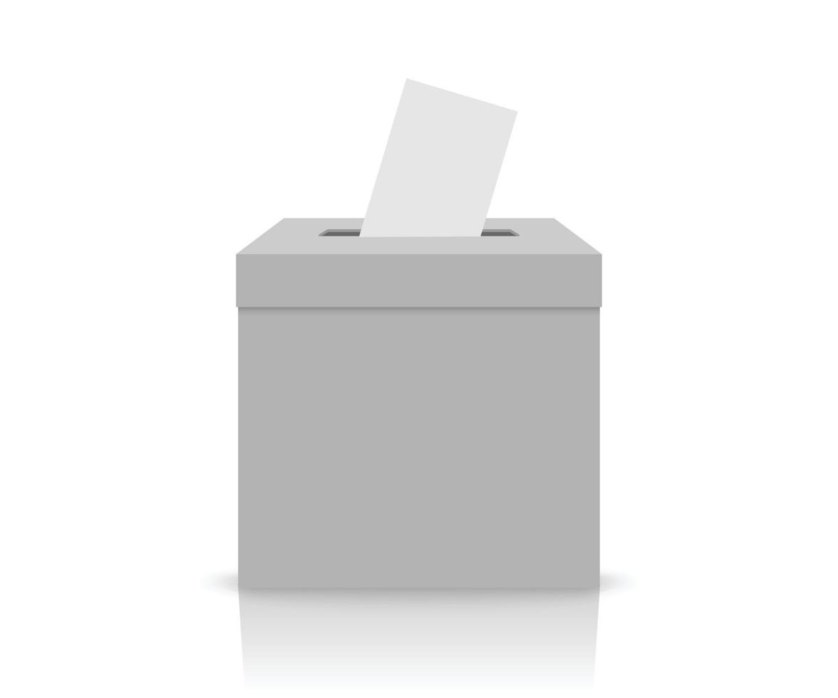 caja electoral blanca vector