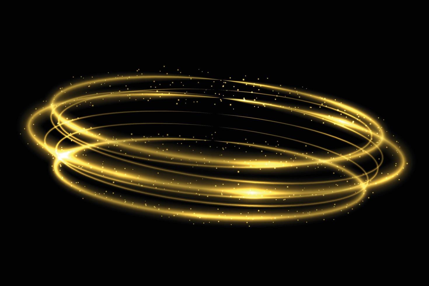 Vector circle golden light tracing effect