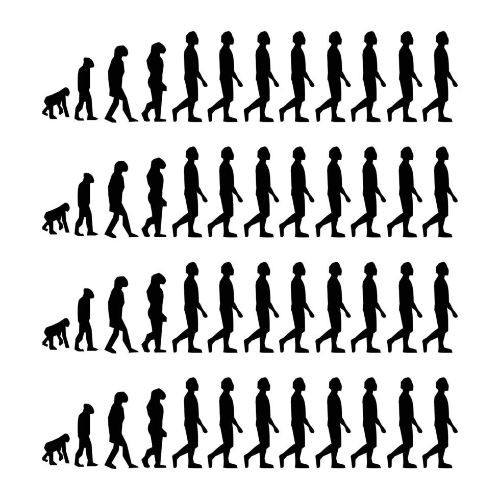 telón de fondo de la evolución humana vector