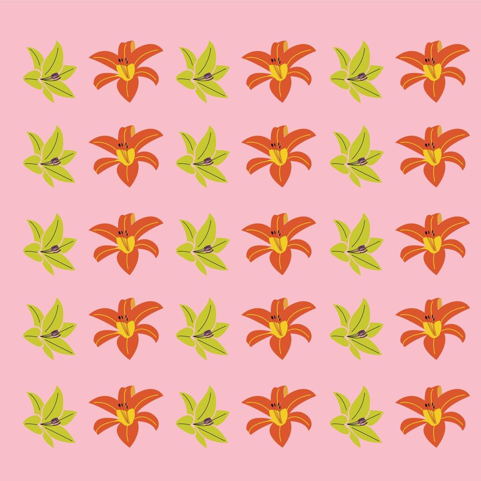 seamless pattern flowers background vector