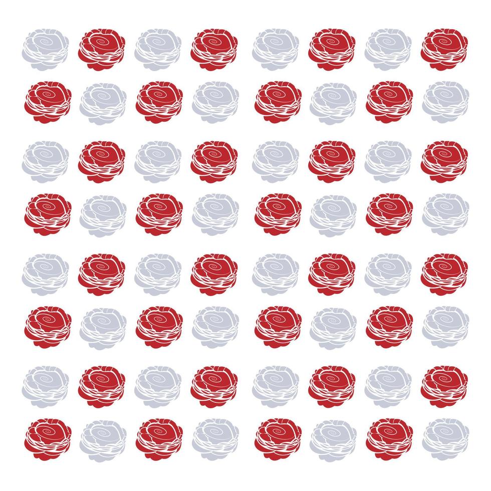 red and white roses background vector