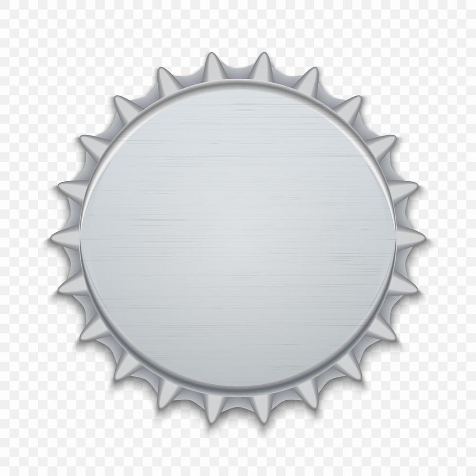 Metallic bottle cap vector