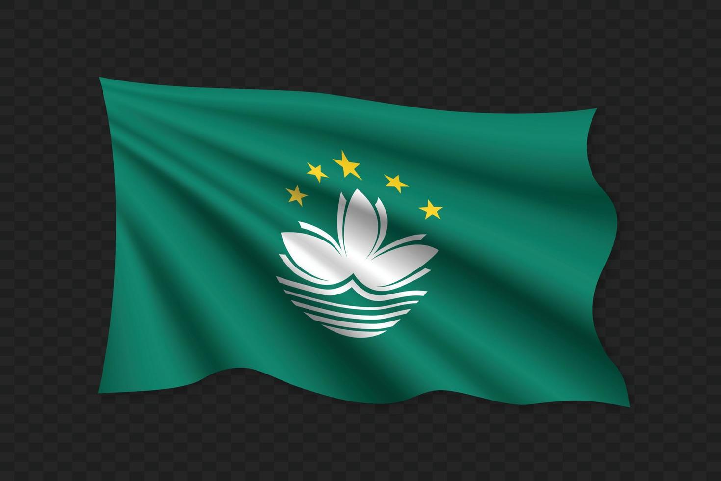 bandera ondeante 3d vector