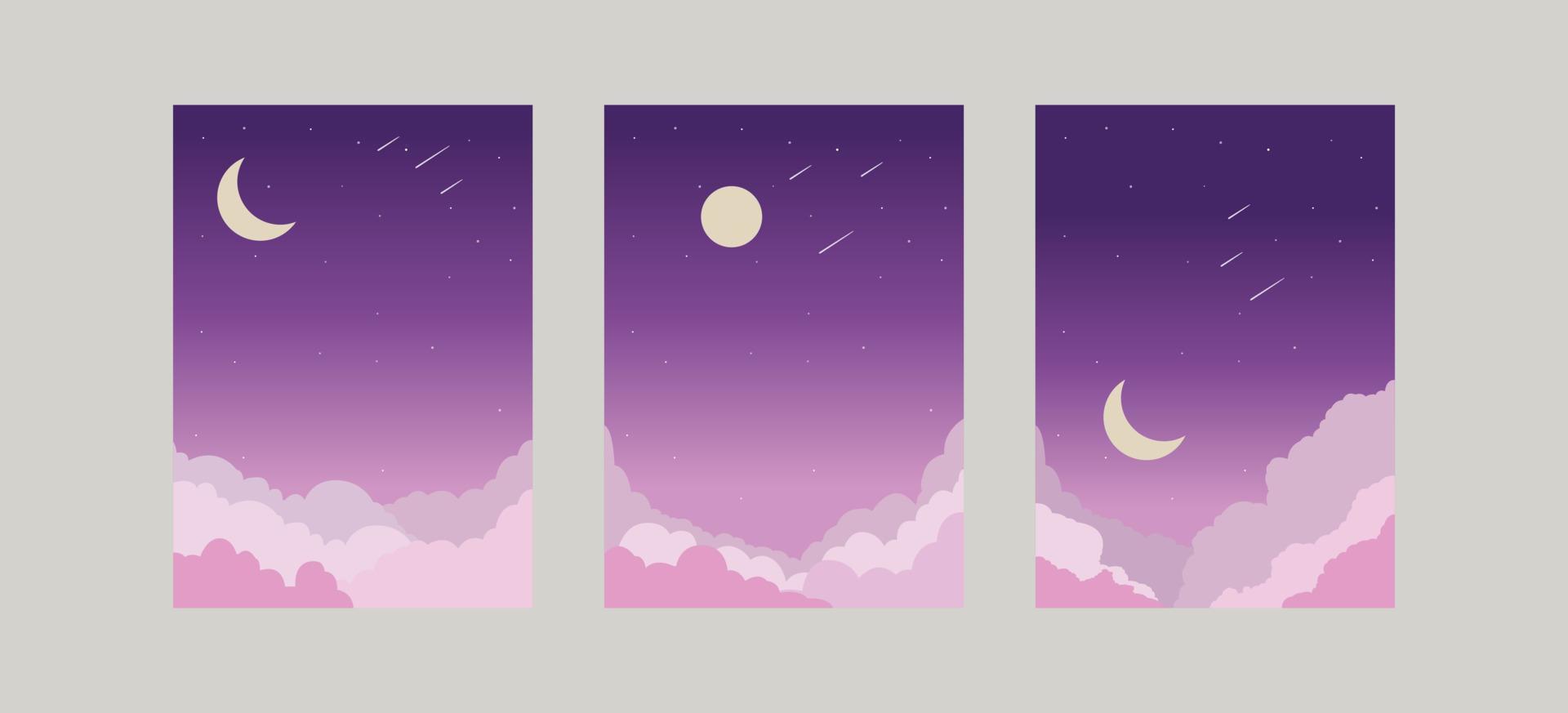 minimalist sky cloud background collection vector