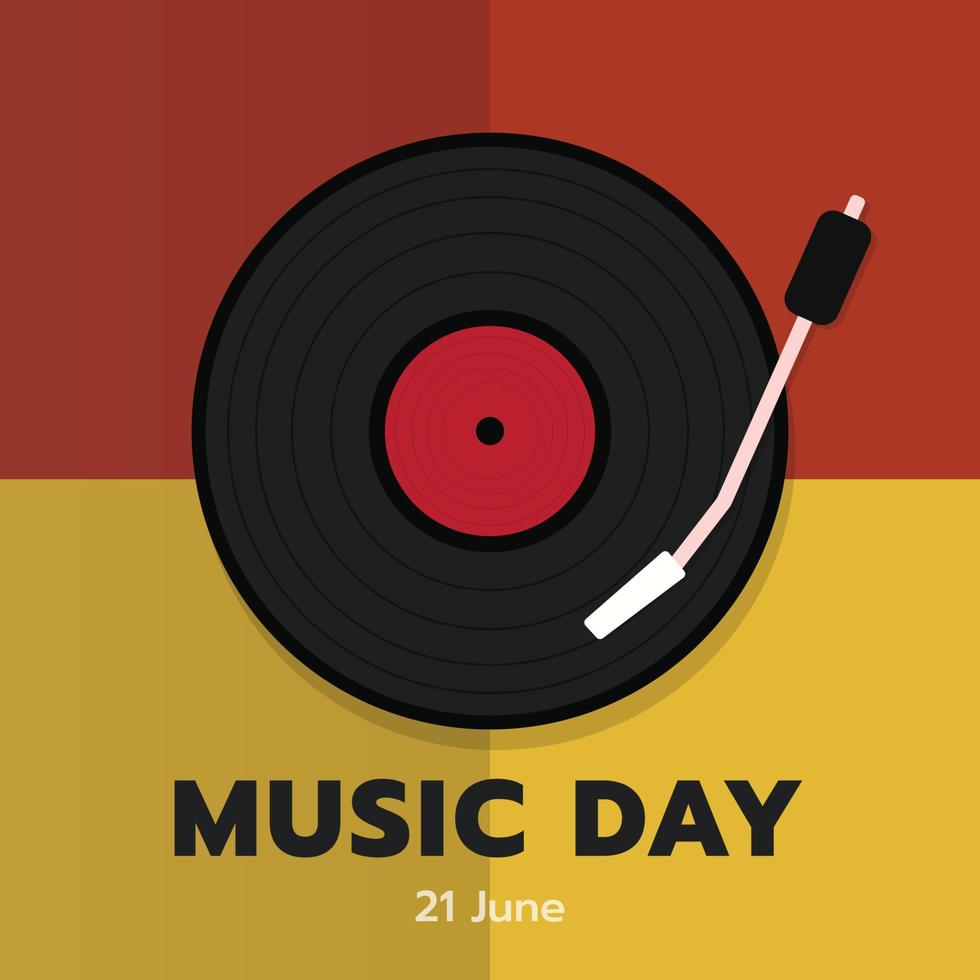 diseño plano de celebración del día mundial de la música vector