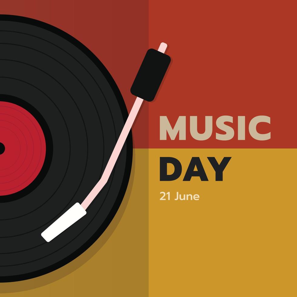world music day celebration flat design vector