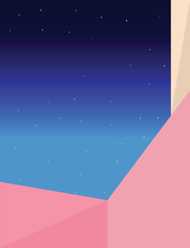 arquitectura minimalista con hermosos paisajes de fondo vector