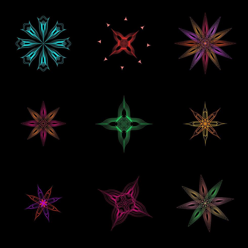 Season celebration Christmas icons ornate vector illustration