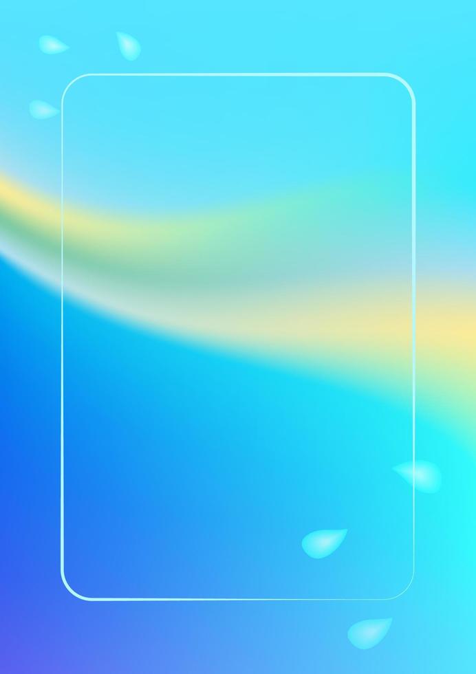 Abstract background fluid blue frame template wallpaper backdrop vector illustration