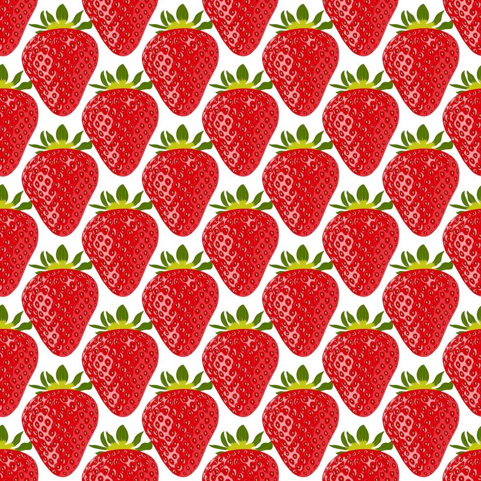 fondo decorativo con fresas maduras. fondo rojo transparente con textura de fresa. para tela, papel pintado o papel de regalo. ilustración vectorial vector