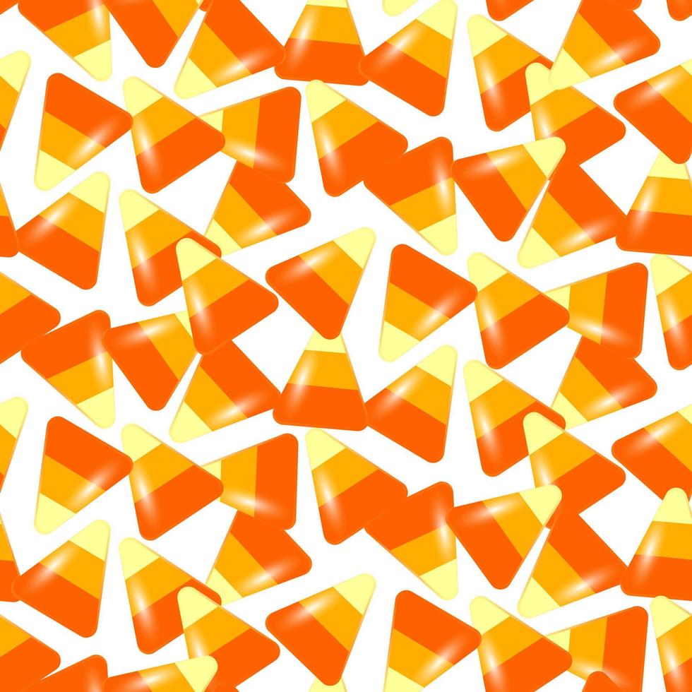 Candy corn seamless pattern. Holiday concept. Colorful flat vector illustration. Colorful candy corn seamless pattern in modern style. Decoration illustration.