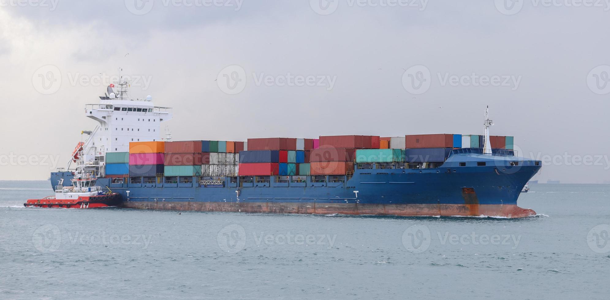 Container Ship in Sea photo