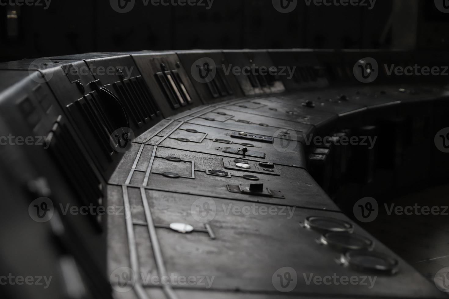 panel de control de una antigua planta de energía foto