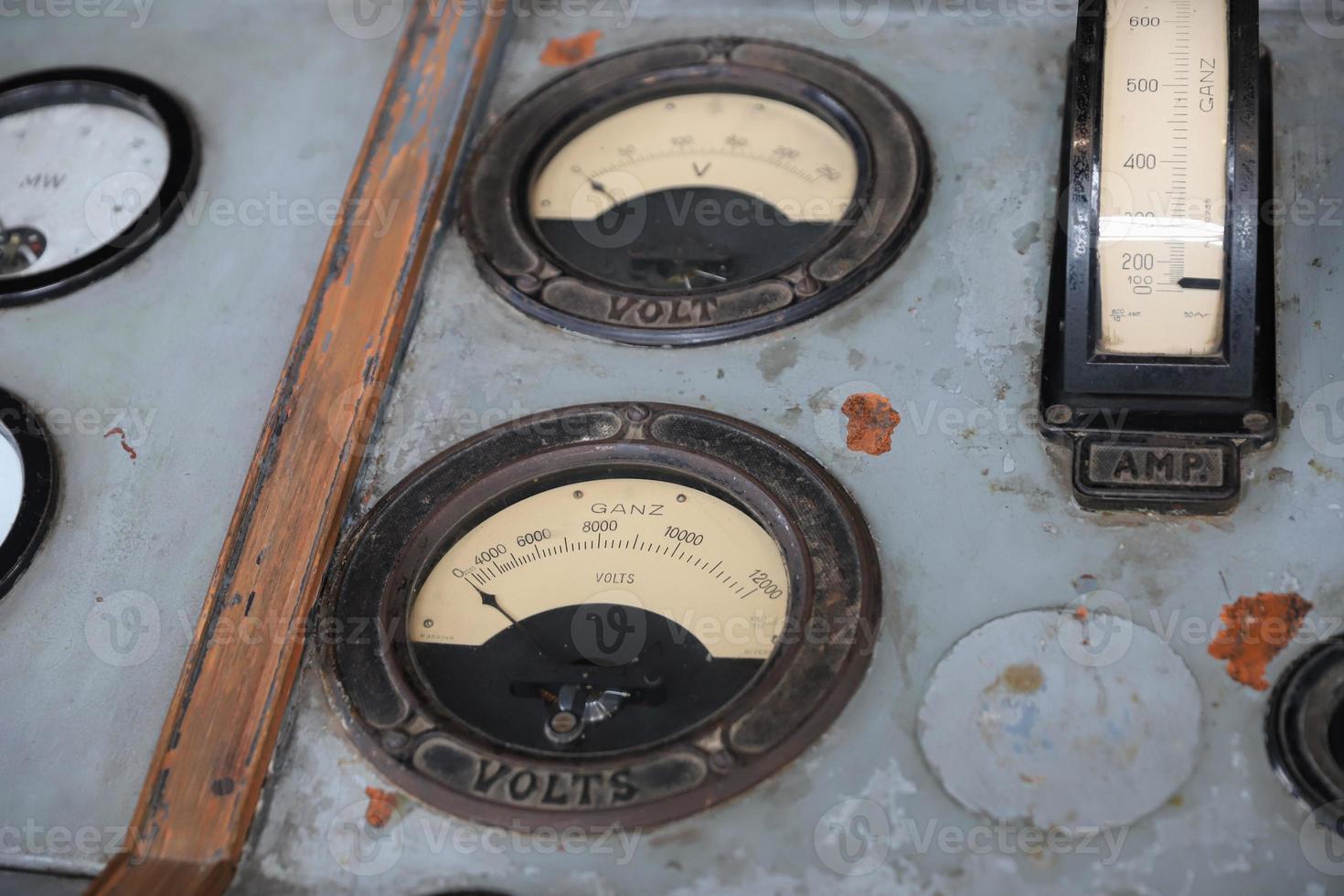 Control Panel of an old Power Plant photo