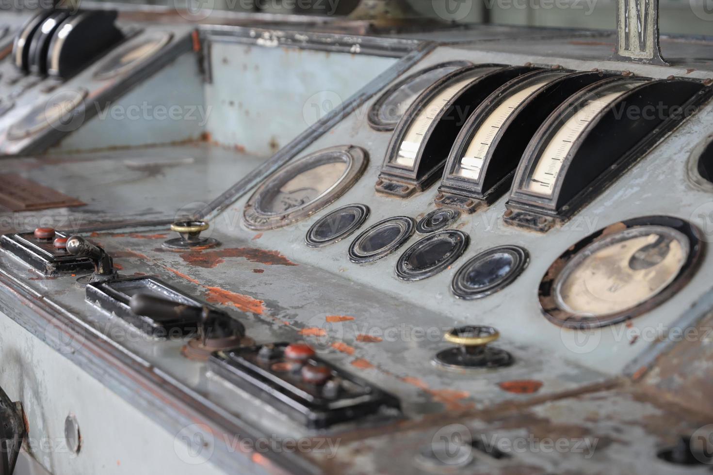 Control Panel of an old Power Plant photo