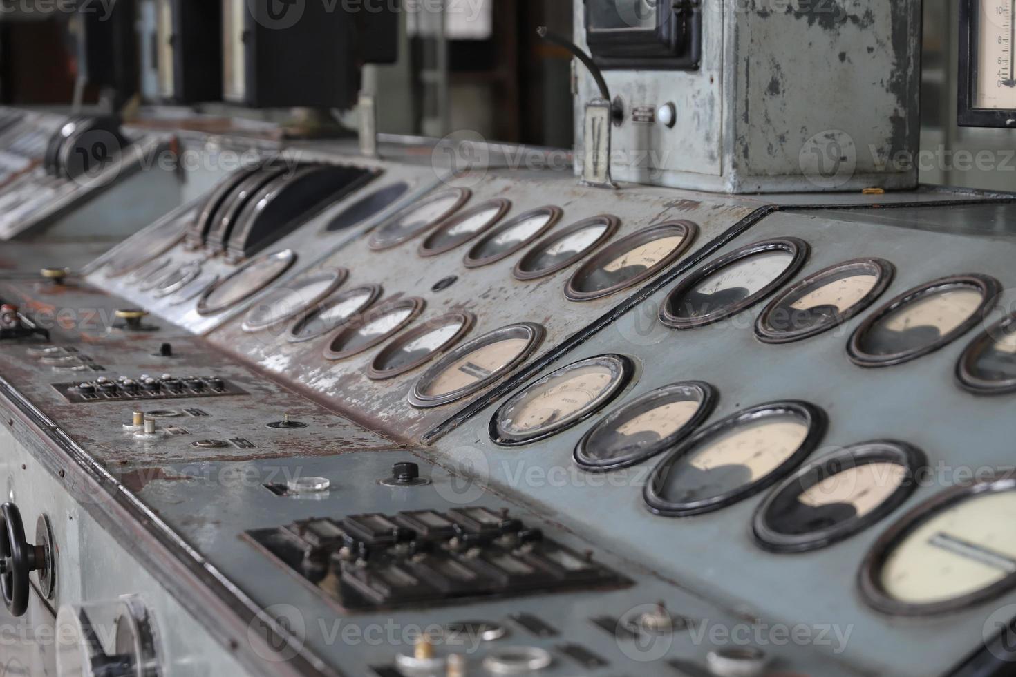 Control Panel of an old Power Plant photo