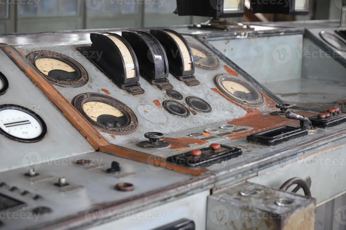 Control Panel of an old Power Plant photo