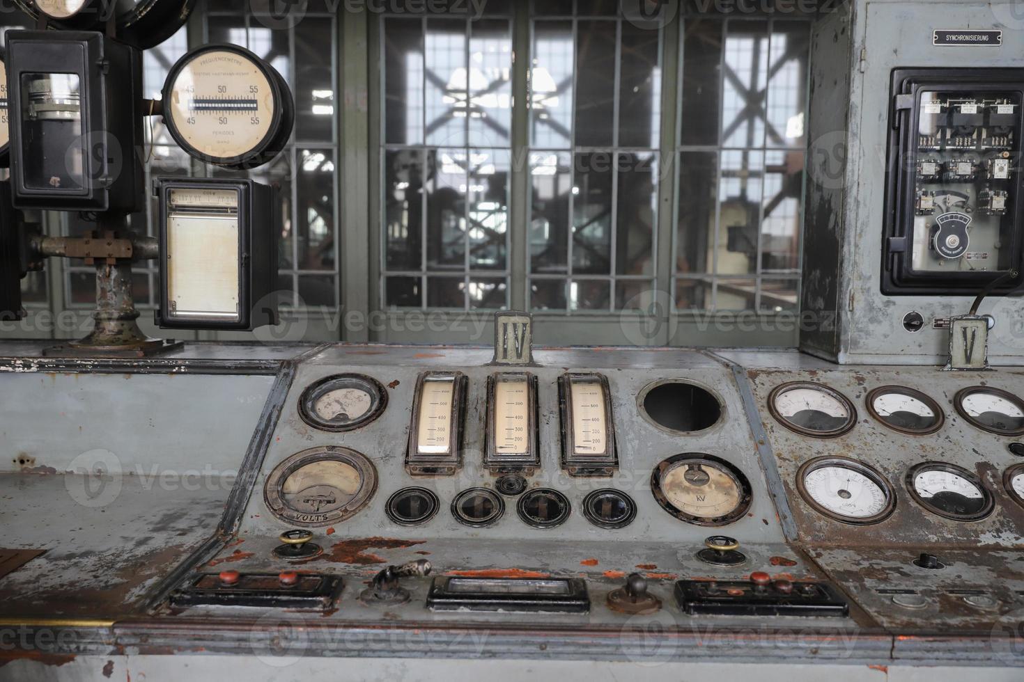 Control Panel of an old Power Plant photo