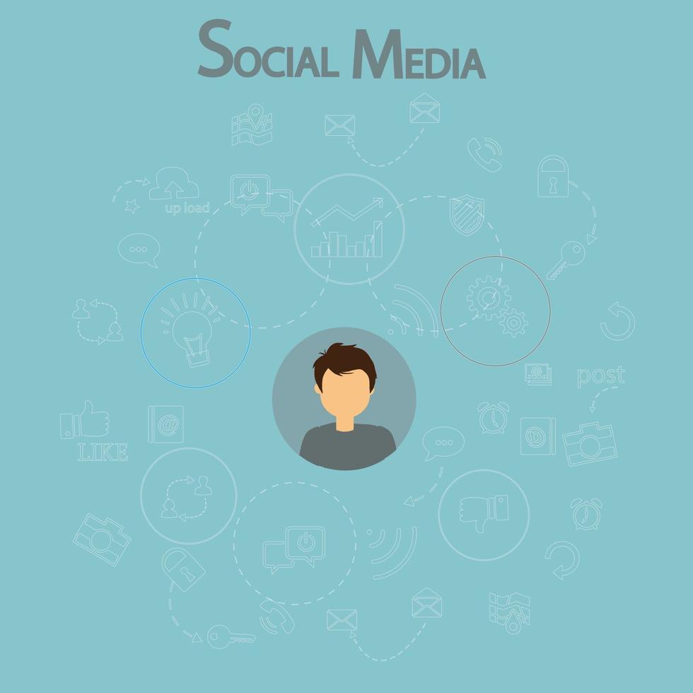 Social Media Sign and Symbol. vector