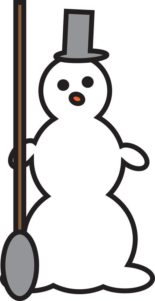 Snowman vector icon flat helper. Snowman icon face smile isolated. Snowman icon flat style. Snowman vector design. Snowman icon isolated. Snowman Santa Christmas helper Snowman icon