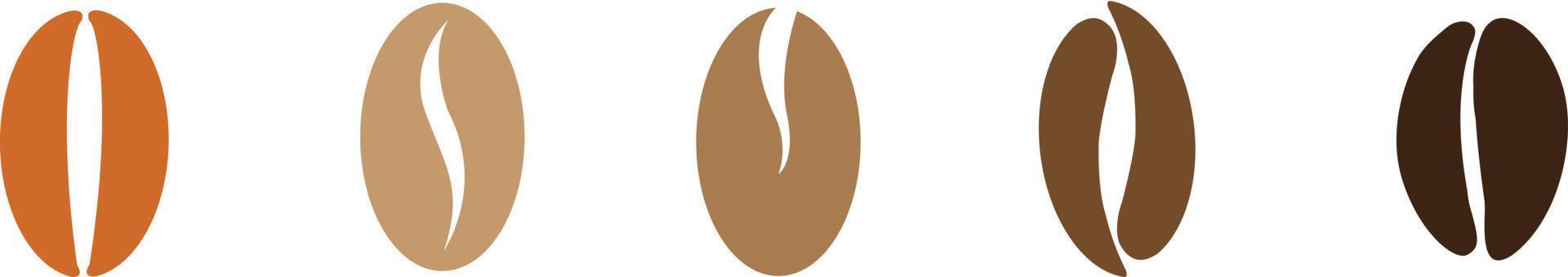 iconos de vector de diseño de plantilla de logotipo de granos de café