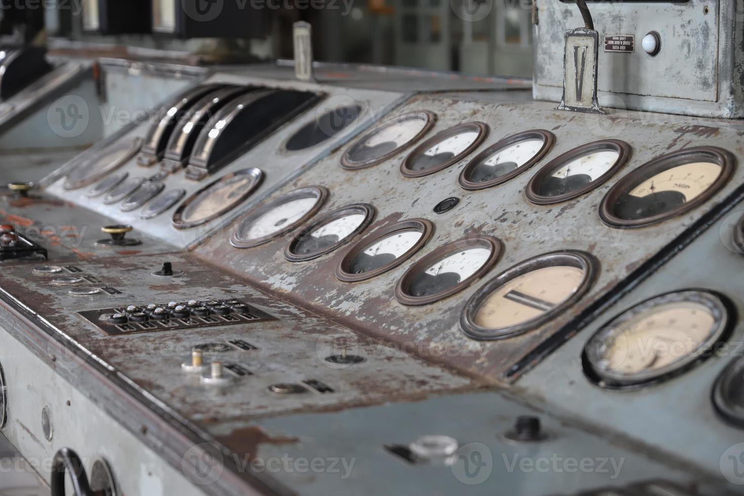 Control Panel of an old Power Plant photo