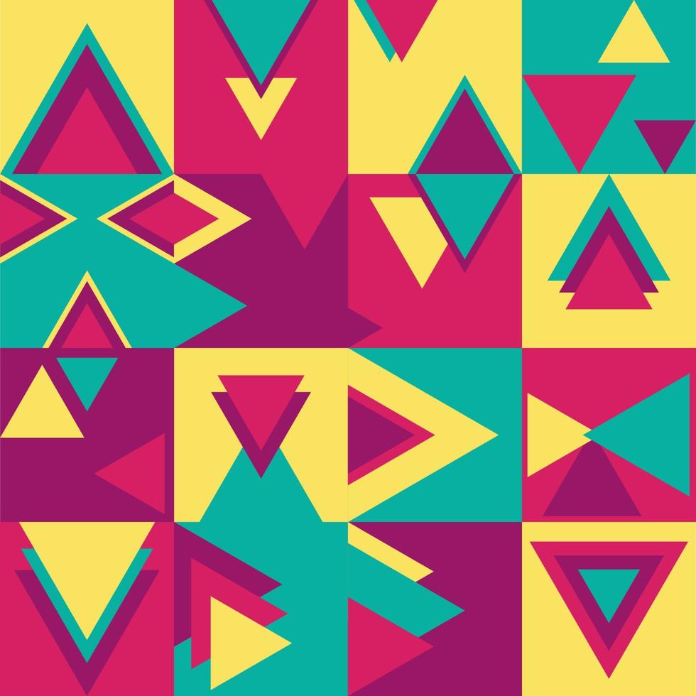patrón geométrico abstracto con formas y figuras simples vector