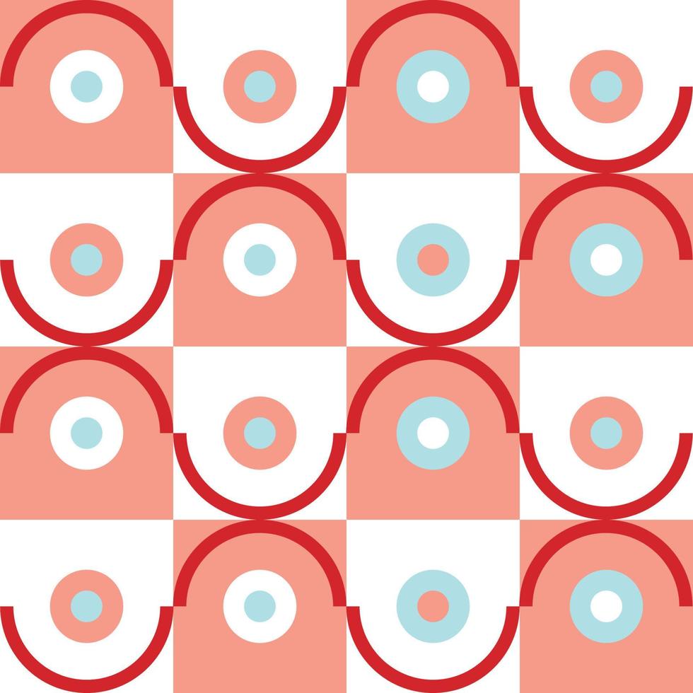 Abstract Geometric Pattern with simple shapes and figures vector