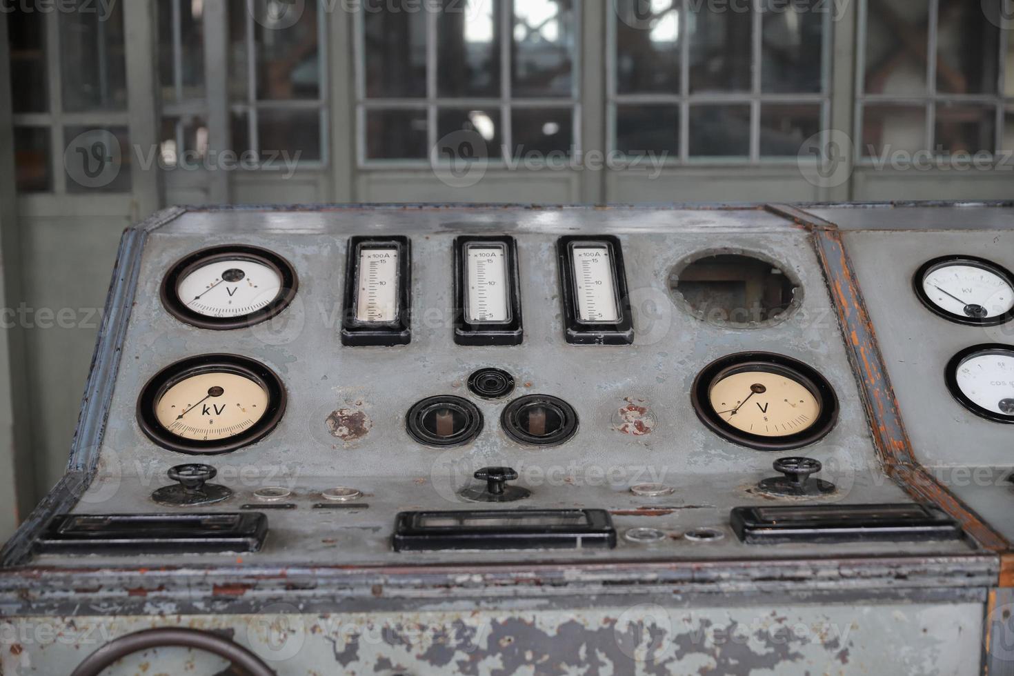 Control Panel of an old Power Plant photo