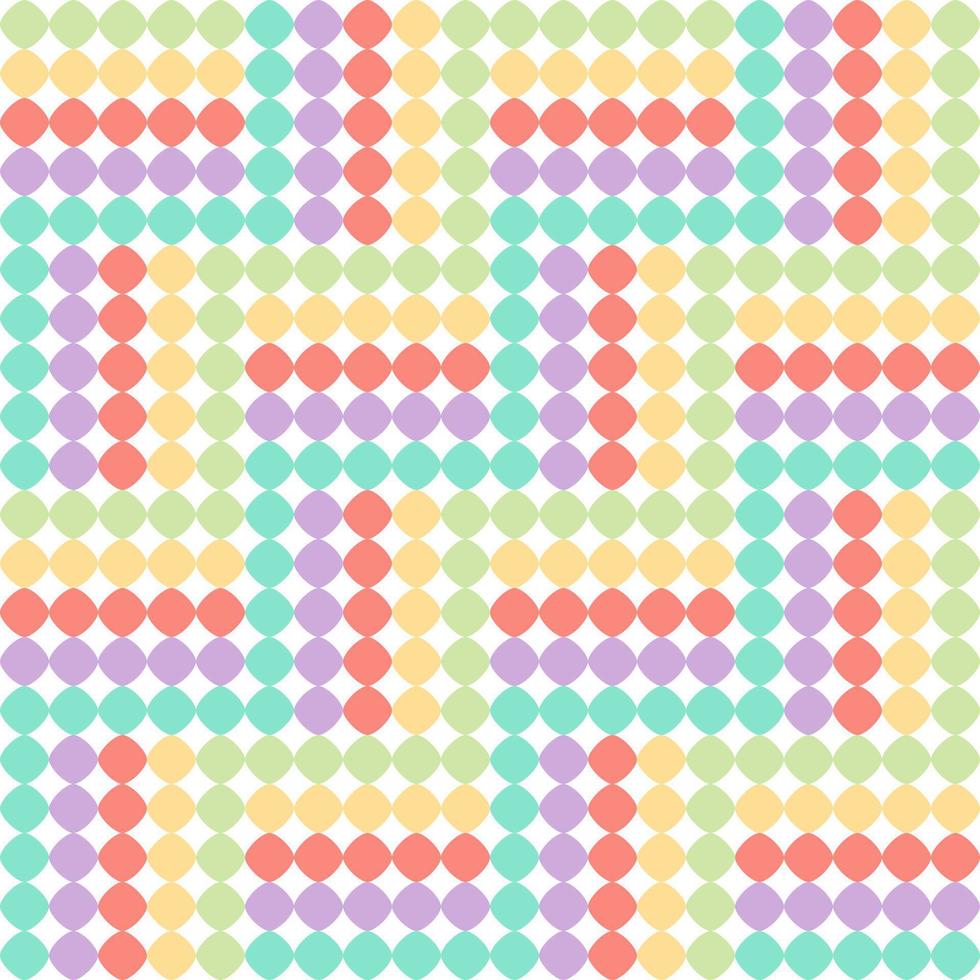 vector ilustrador de cuadrado colorido en una línea dispuesta en un signo de rompecabezas, fondo abstracto pastel