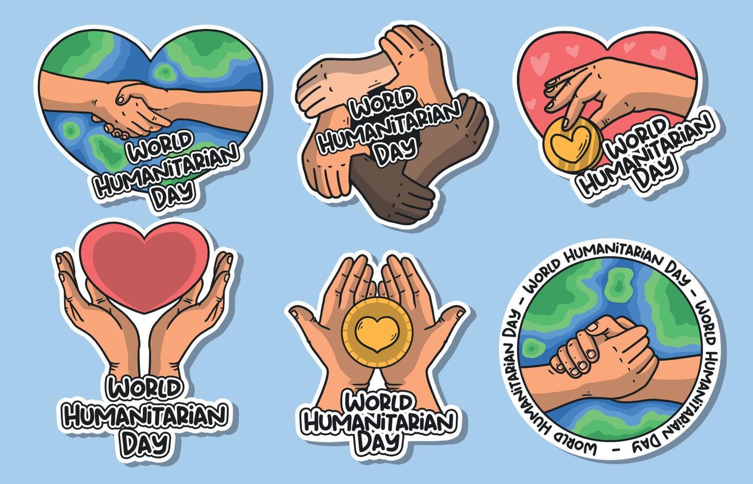 concepto del día mundial humanitario vector