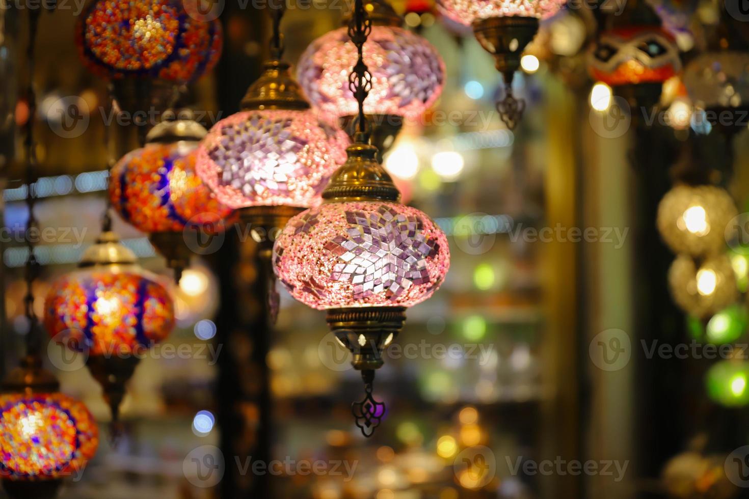 Colorful Turkish Laterns in Istanbul, Turkey photo