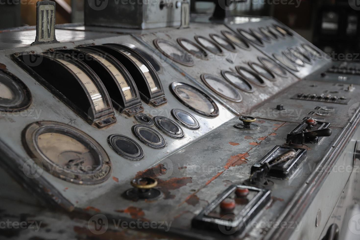 Control Panel of an old Power Plant photo