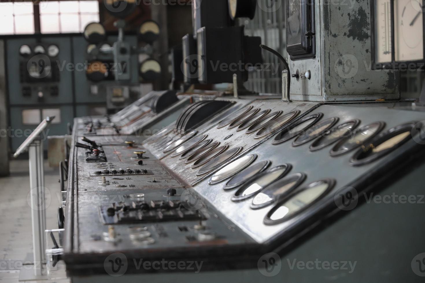 Control Panel of an old Power Plant photo