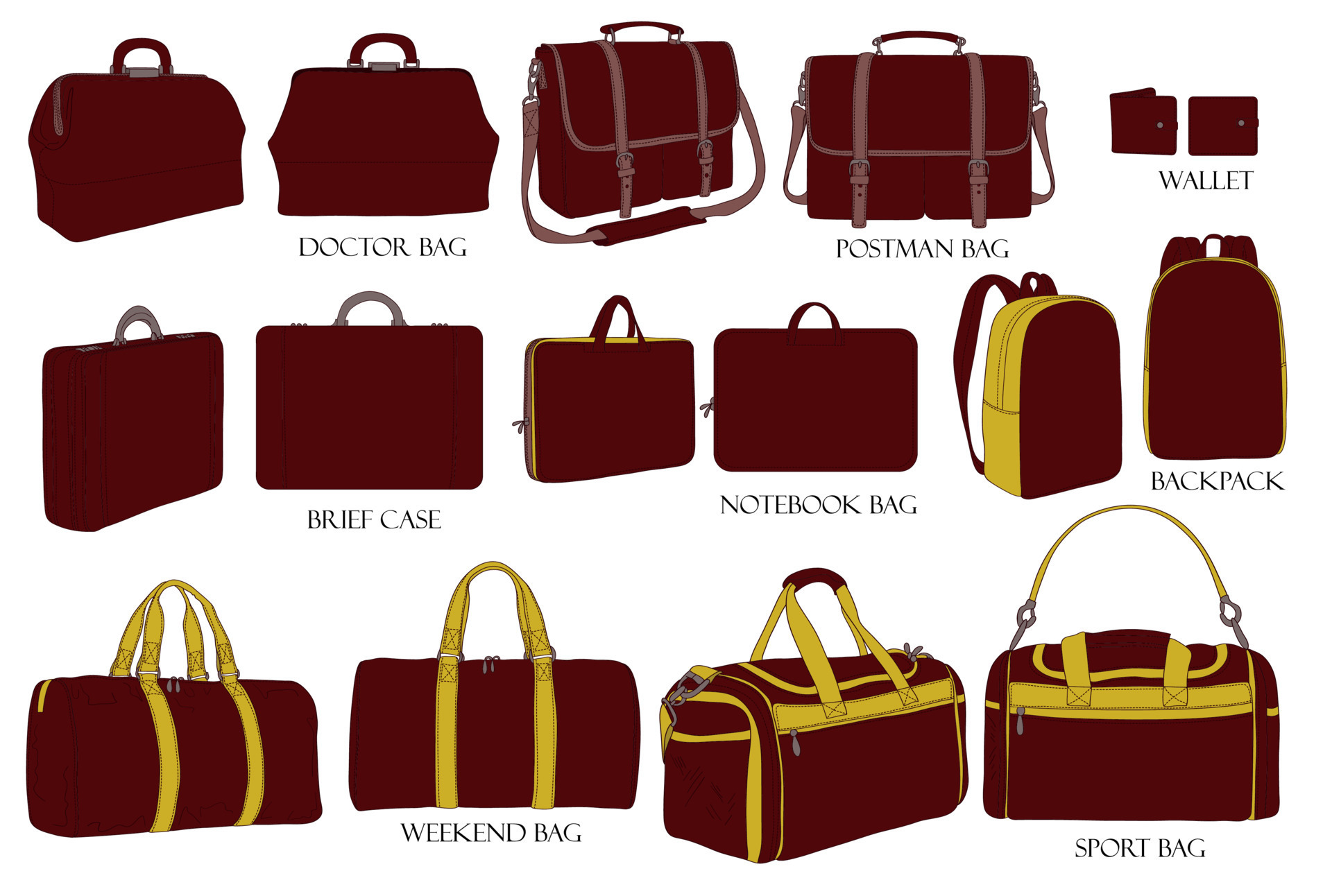 Premium Vector  Set of woman bags vector illustration, trendy, modern and  luxury