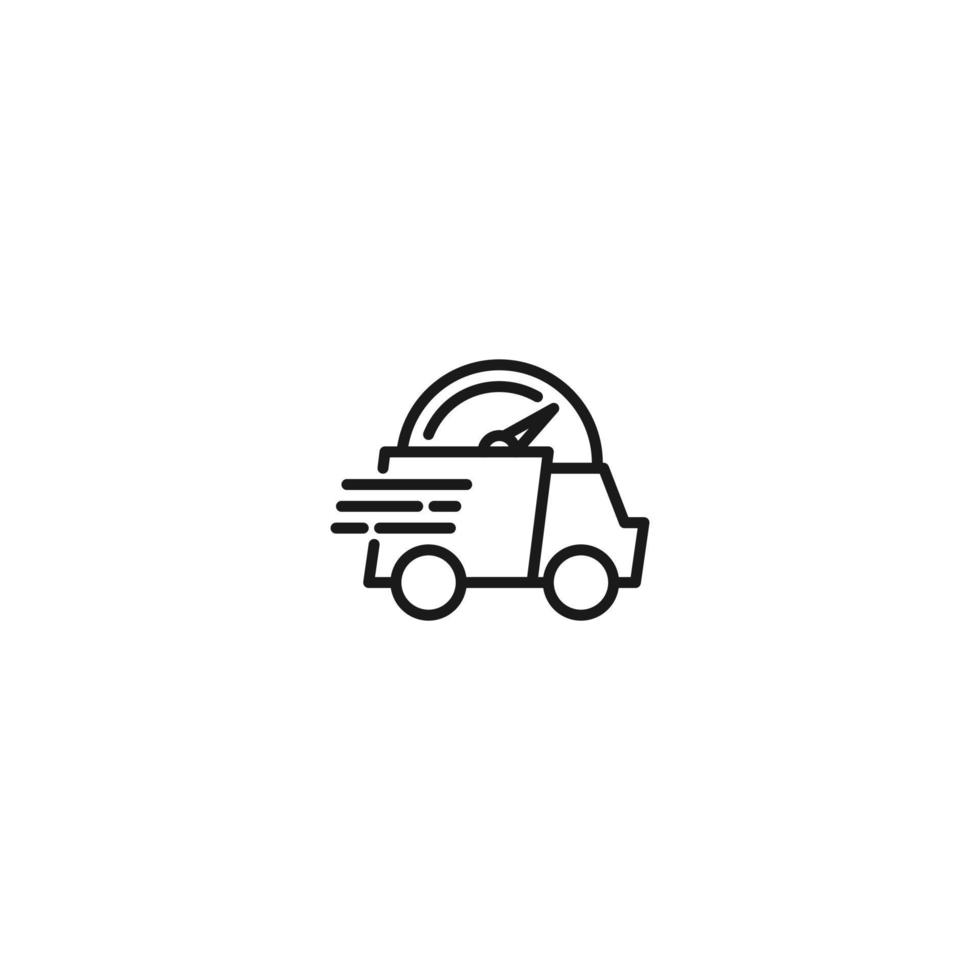 Fast Delivery filled line icon. linear style sign for mobile concept and web design. Outline vector icon. Symbol, logo illustration. Vector graphic